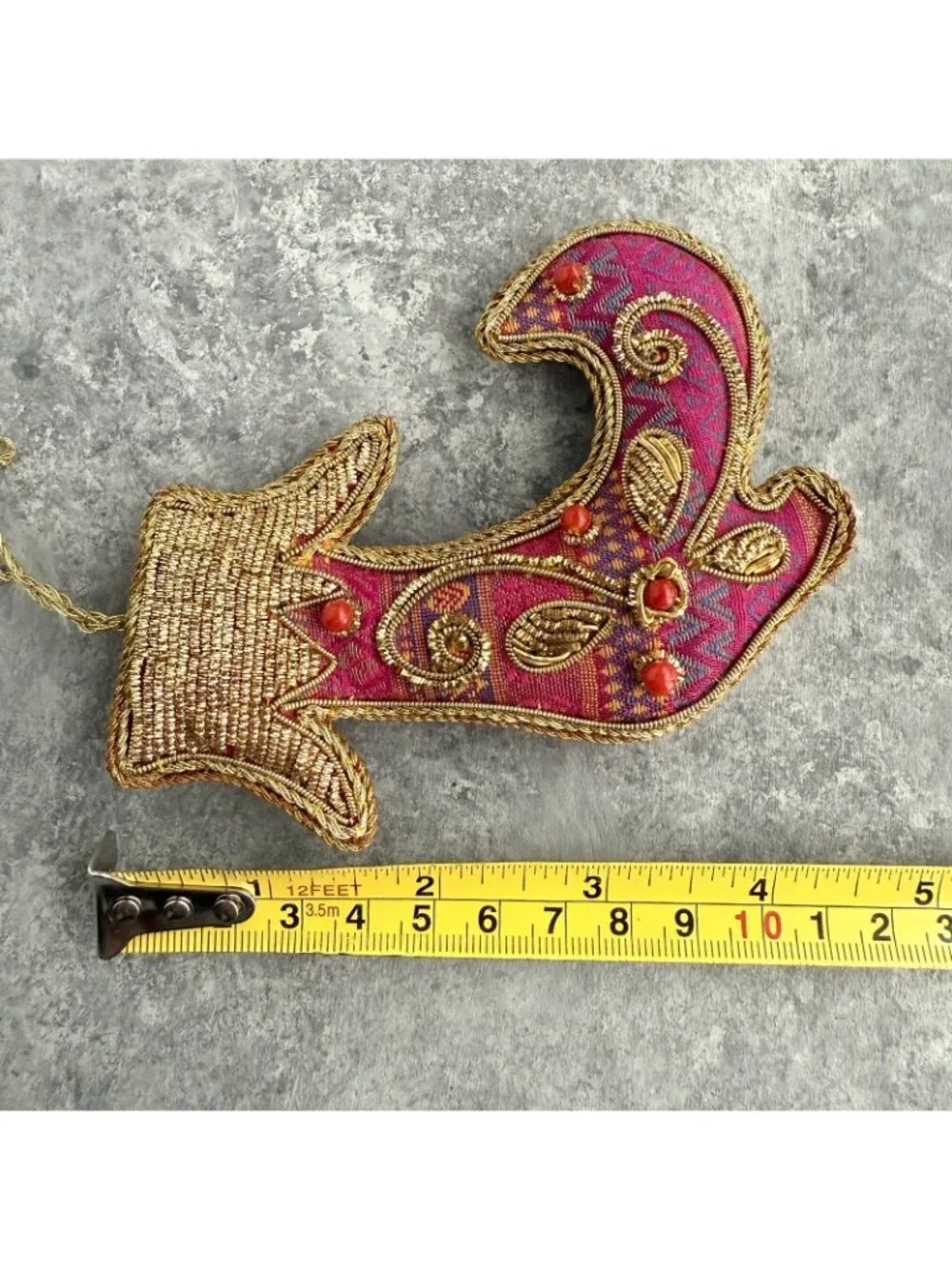 PIER 1 Elf Shoe Embellished Christmas Ornament